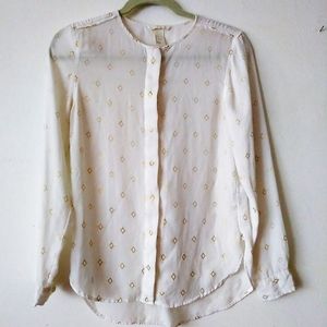 H&M button down hi-lo blouse